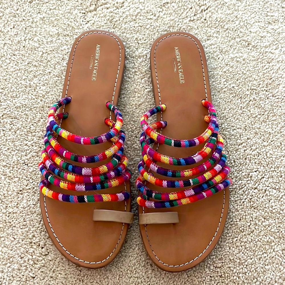 AEO Rainbow Slide-on Sandals